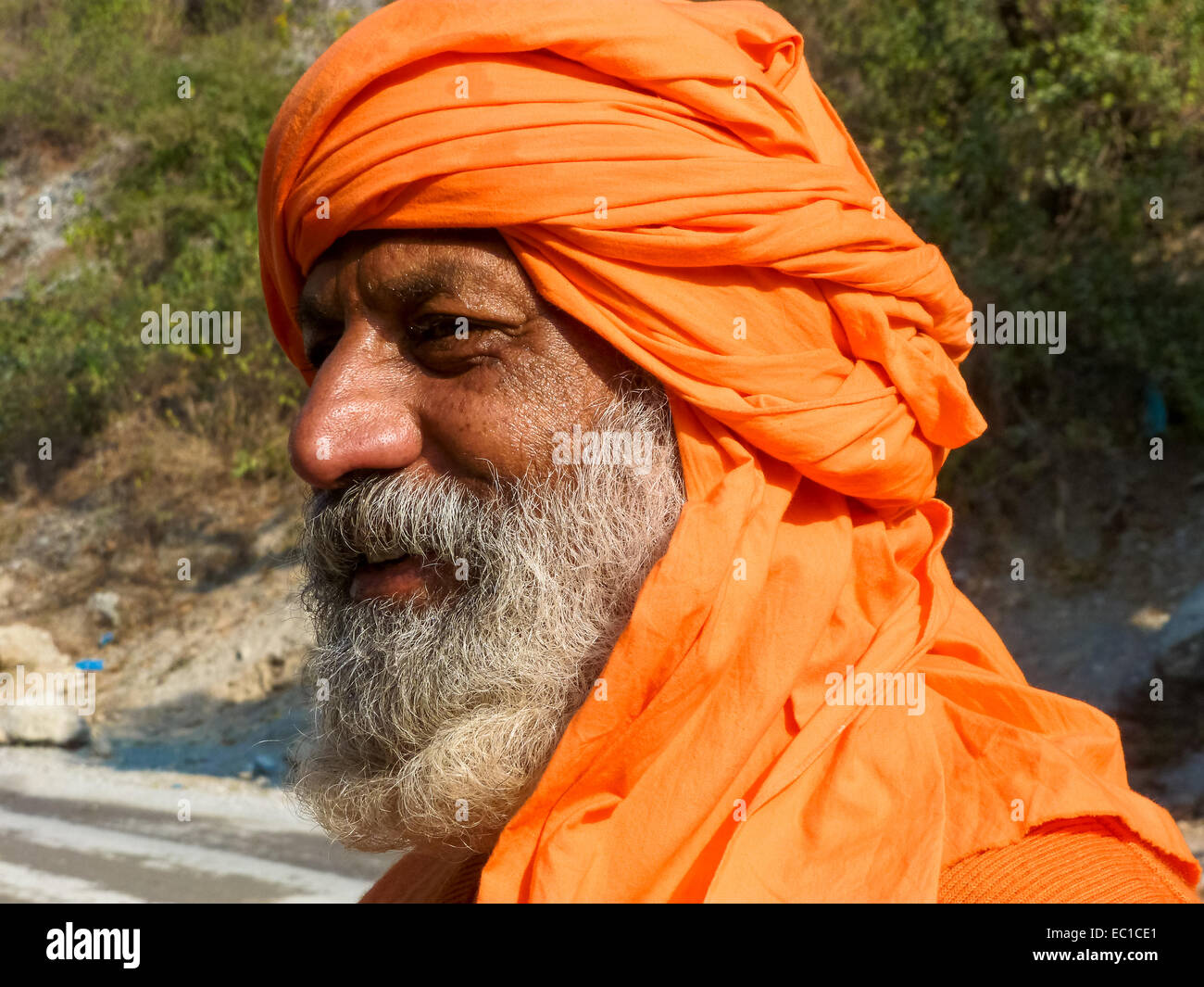 Ritratto di sadhu a Rishikesh india Foto Stock