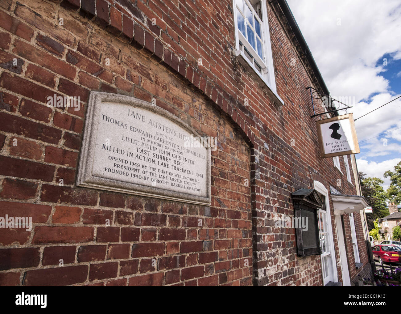 Jane Austen's House Museum, Chawton, Alton, Hampshire GU34 1SD . Jane Austen 's home dal 1809 per gli ultimi 8 anni della sua vita. Foto Stock