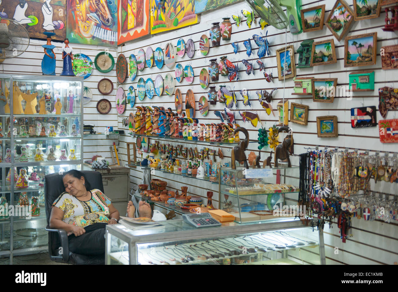 Dominikanische Republik, Santo Domingo, Zona Colonial, Mercado Modelo Foto Stock