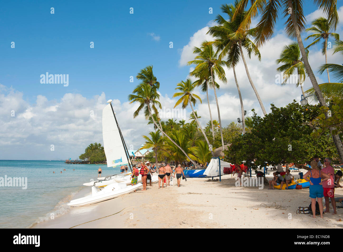 Dominikanische Republik, Osteno, Bayahibe, Strand vom Hotel La Romana sogni Foto Stock