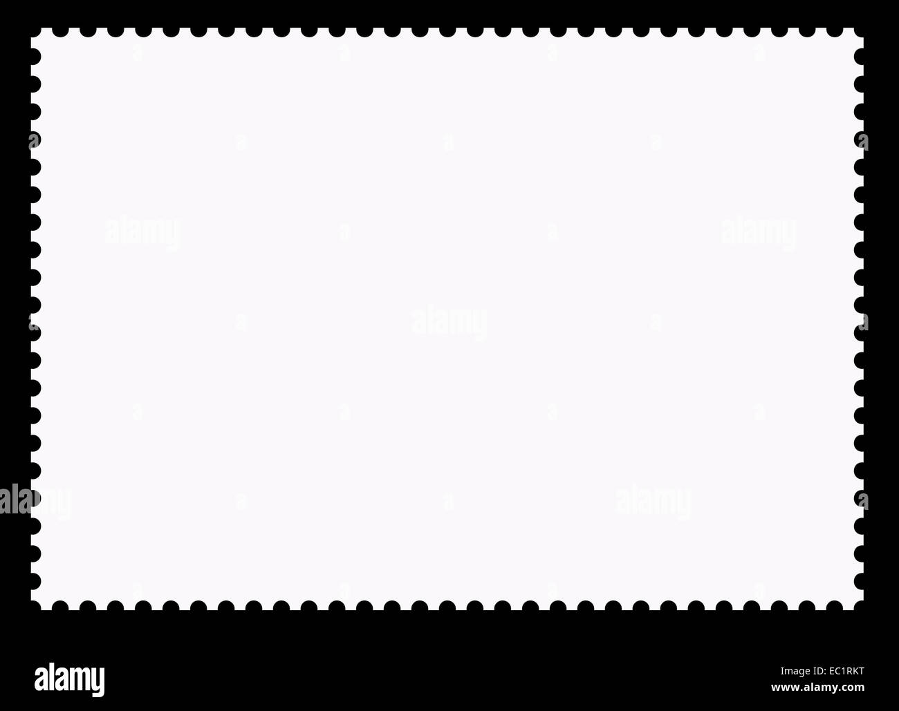 L'immagine di un timbro chiaro su sfondo nero. Foto Stock