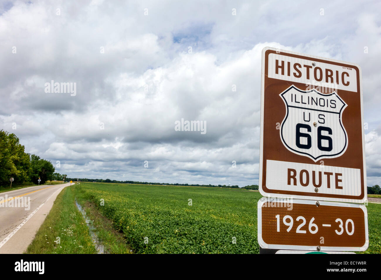 Illinois,Midwest,Staunton,autostrada storica Route 66,paesaggio rurale,visitatori viaggio viaggio turismo turistico punto di riferimento cultura culturale, v Foto Stock