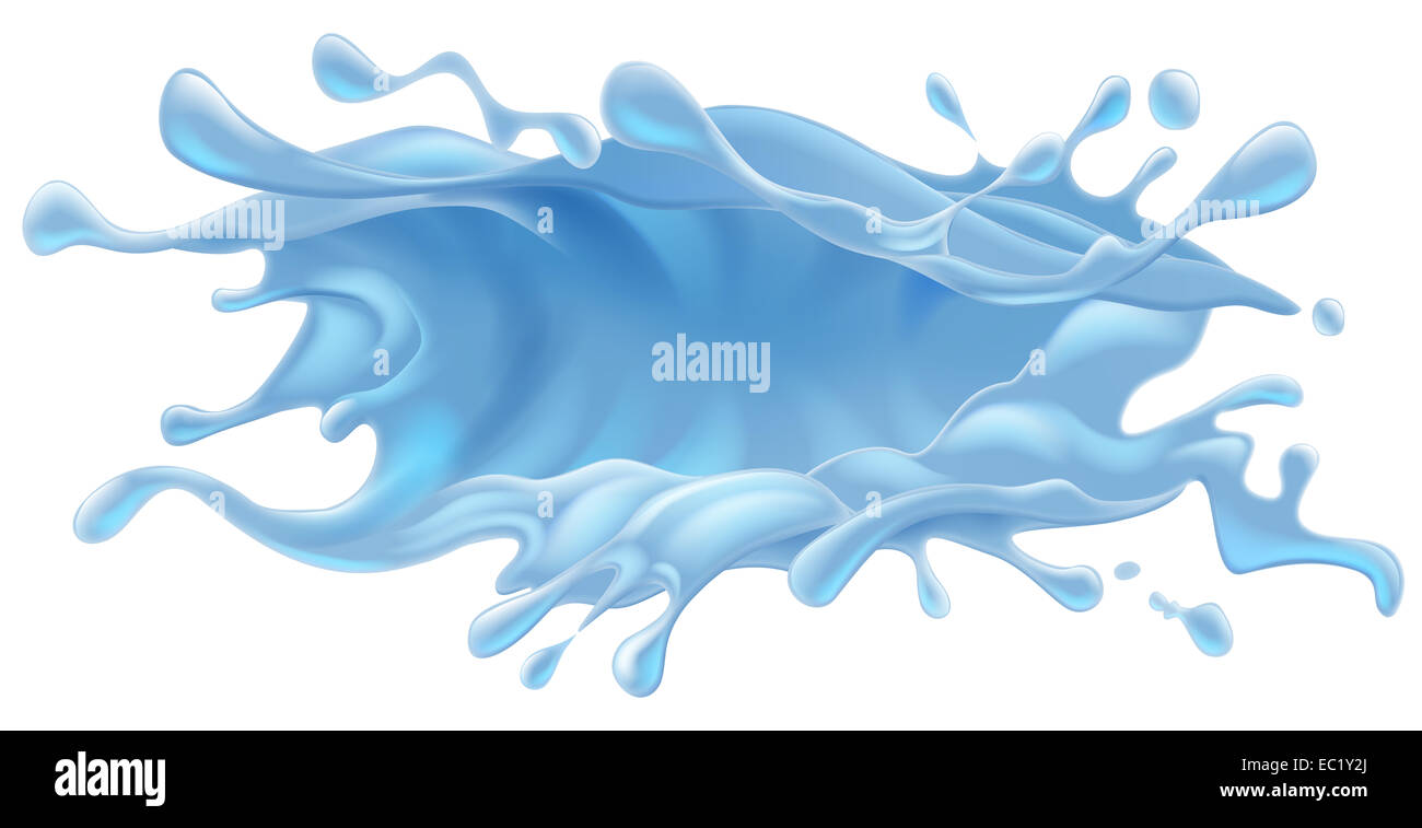 Una illustrazione astratta o elemento di design di un acqua splash Foto Stock