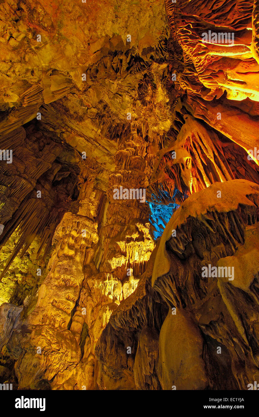 St Michael's Cave, Gibilterra, British territorio di oltremare, Europa Foto Stock