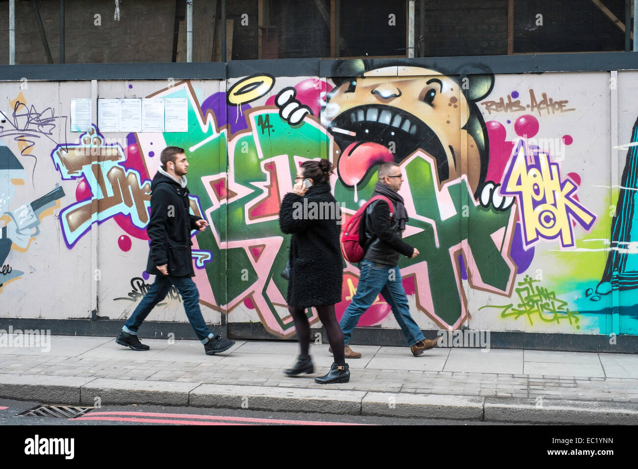 Graffiti, London, Regno Unito Foto Stock