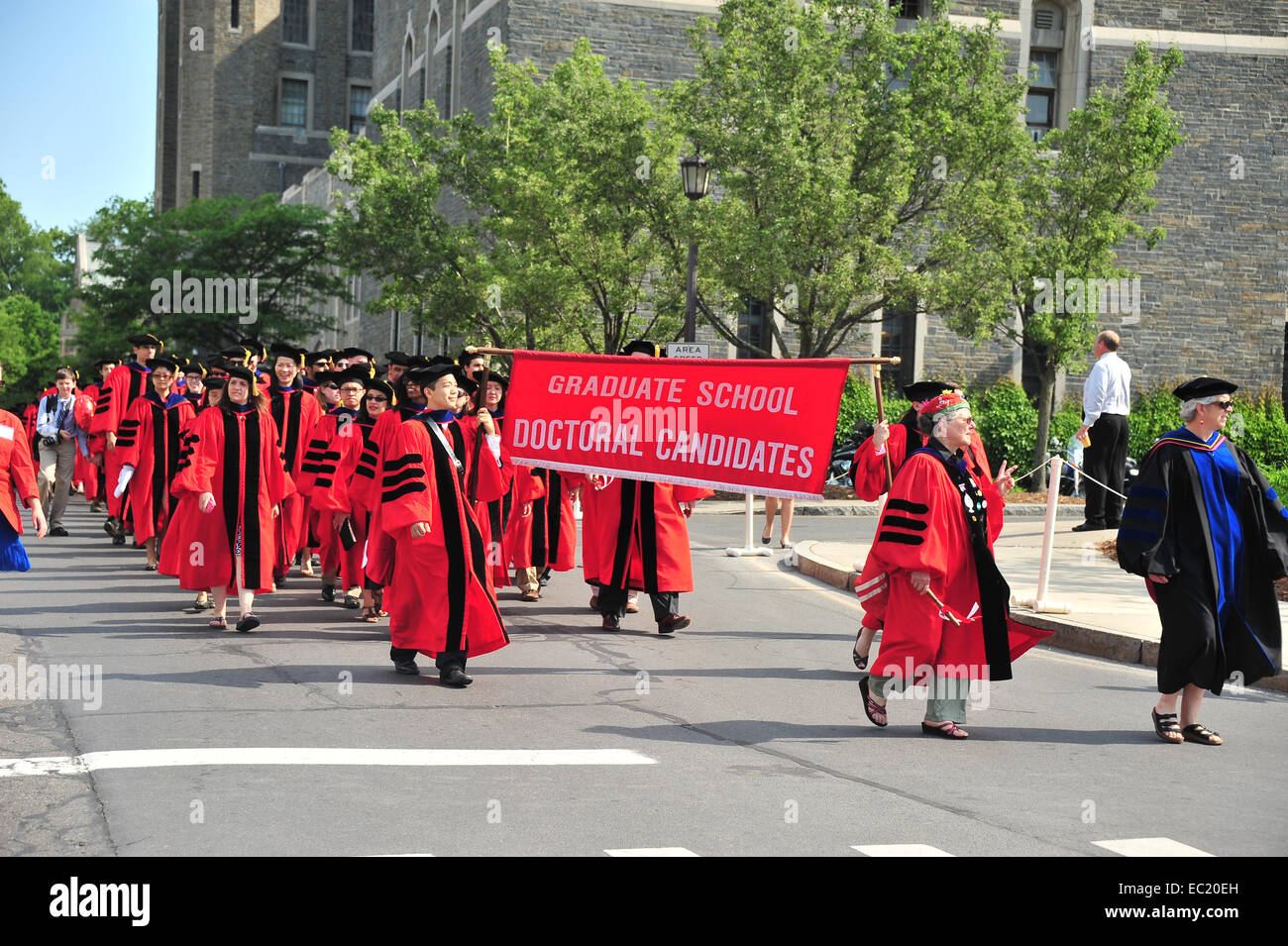 Cerimonia di laurea alla Cornell University Inizio, Ithaca, New York, Stati Uniti Foto Stock