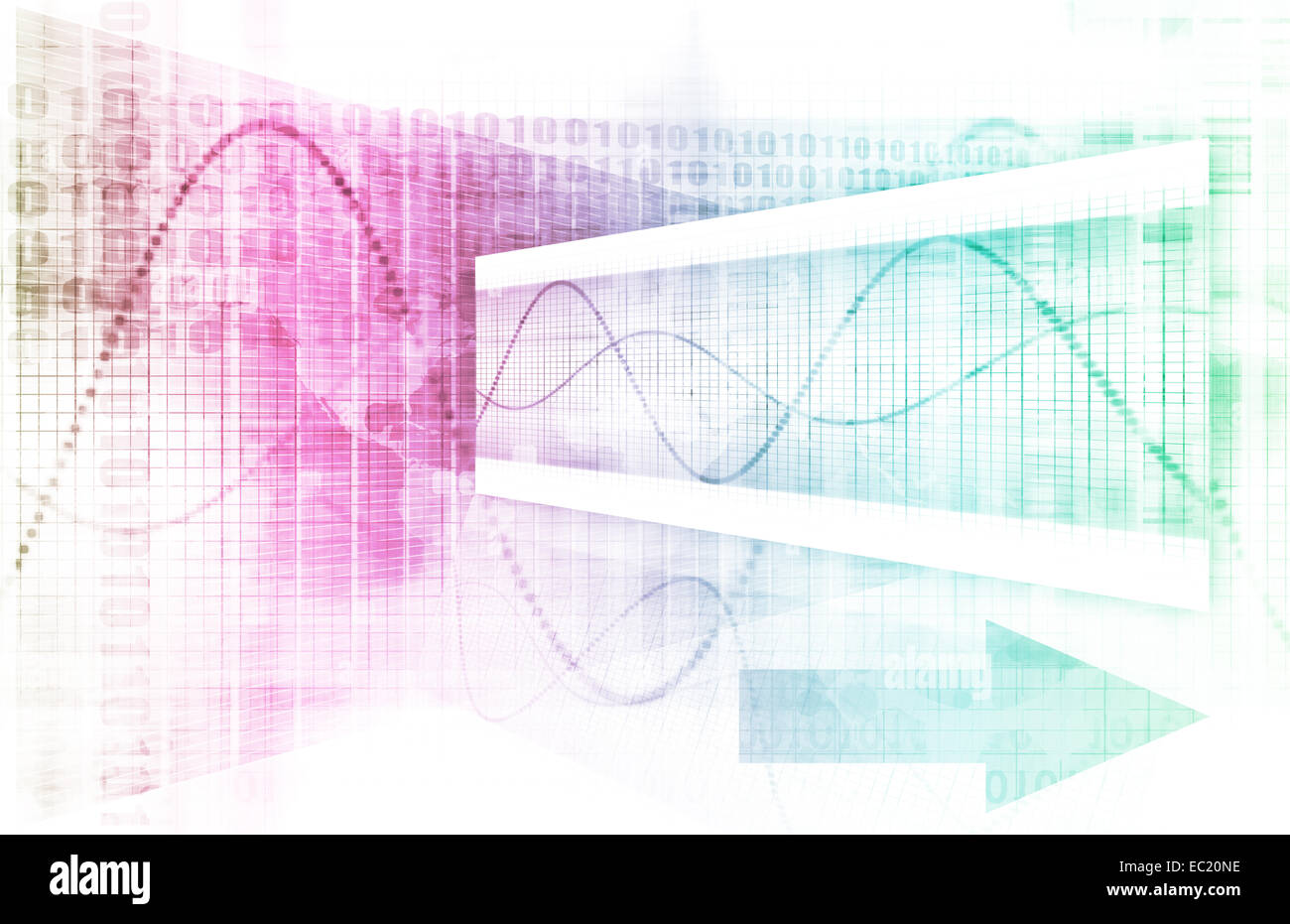 La mobilità e il concetto di comunicazione come un abstract Foto Stock