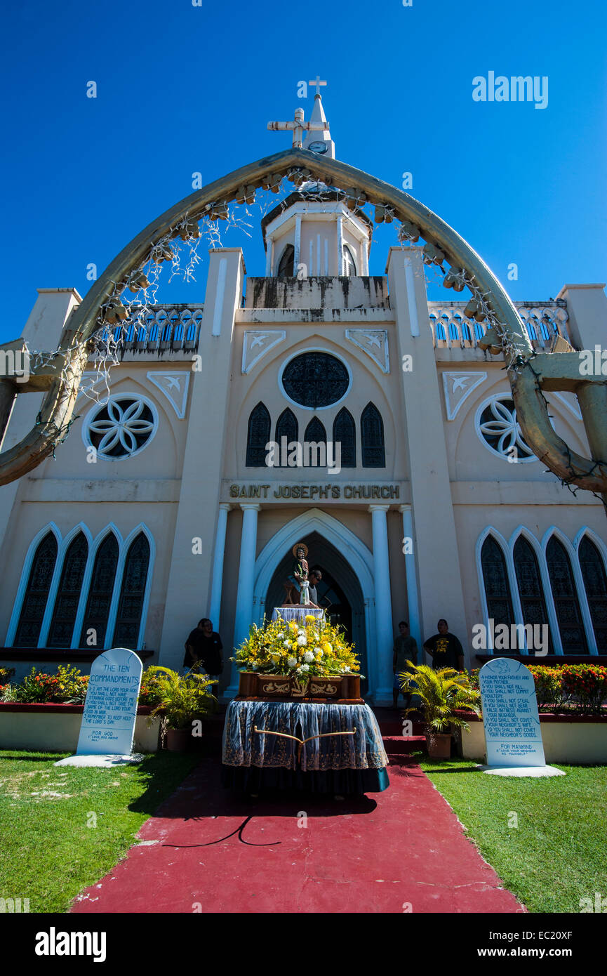 San Giuseppe chiesa in Inarajan, Guam, territorio statunitense e del Pacifico Foto Stock