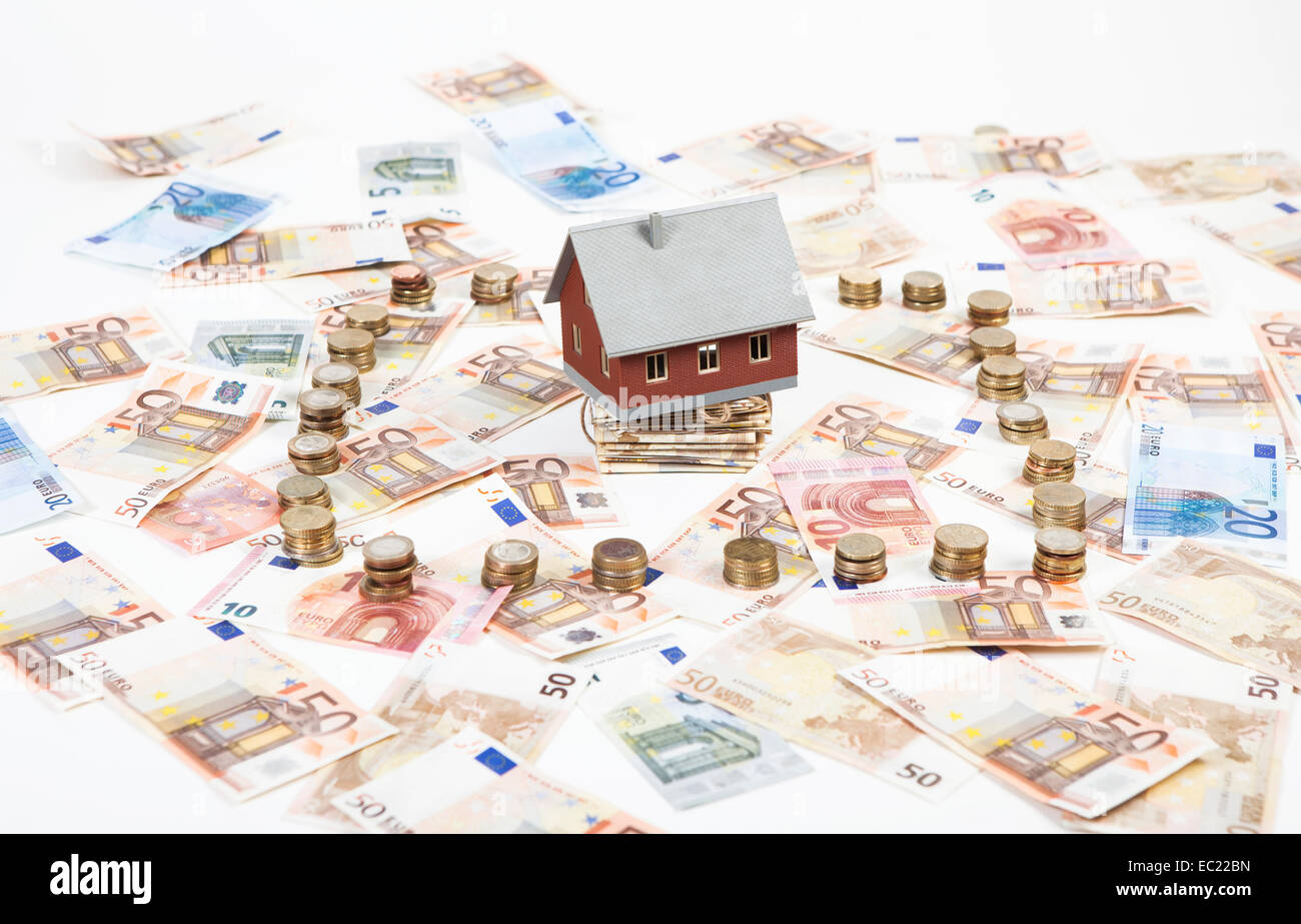 Qualsiasi importo di denaro risparmiato per la costruzione di casa tua Foto Stock