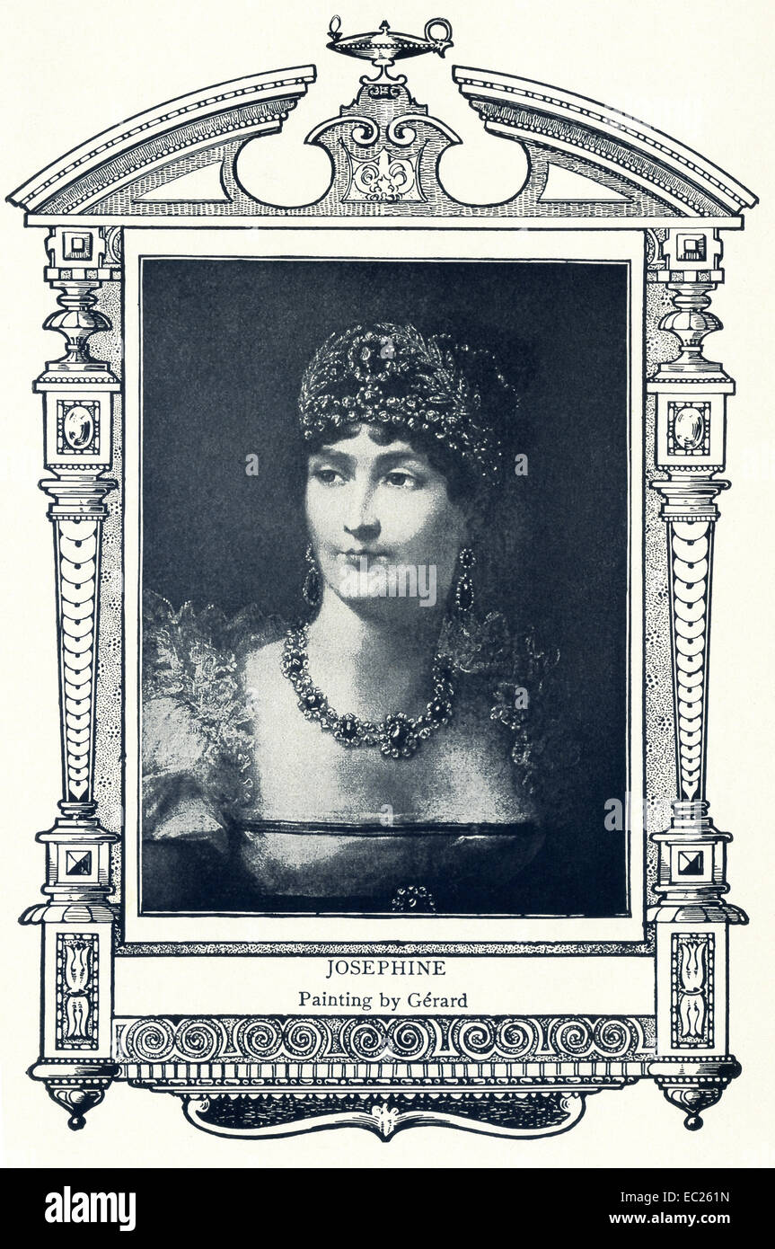 Giuseppina de Beauharnais (1763-1814) è stata la prima moglie di Napoleone I di Francia Napoleone Bonaparte). Come tale, essa fu la prima imperatrice di Francia. Il suo primo marito fu ghigliottinato durante il regime del terrore. I suoi figli da lui sposato royalty. Non aveva figli con Napoleone. A questa immagine di lei viene dopo la pittura dal suo Barone contemporanea Francois Gerard. Foto Stock
