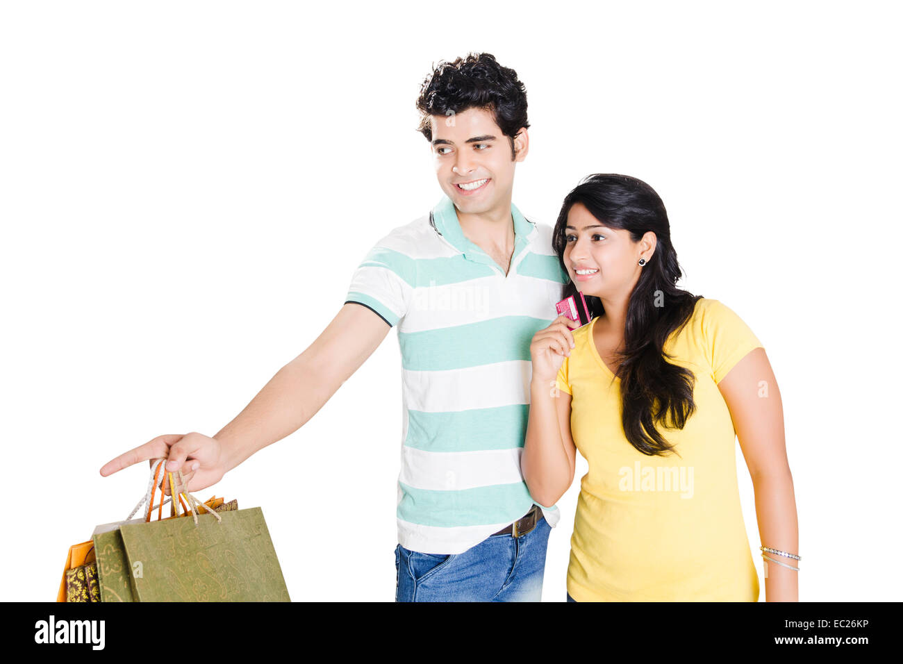 Indian giovane shopping Foto Stock