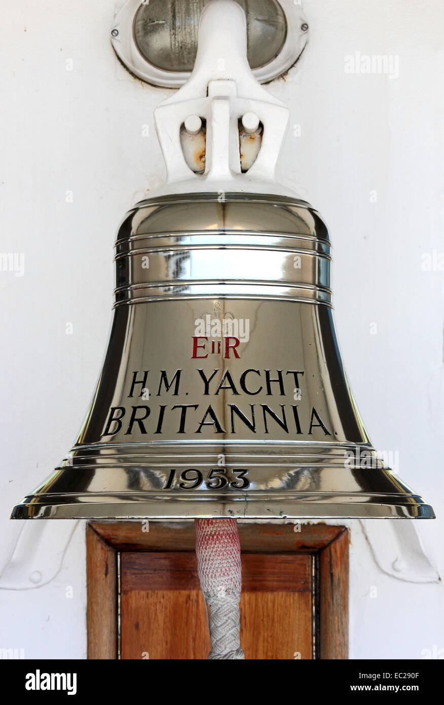 Della Nave di campana H M Yacht Britannia Foto Stock