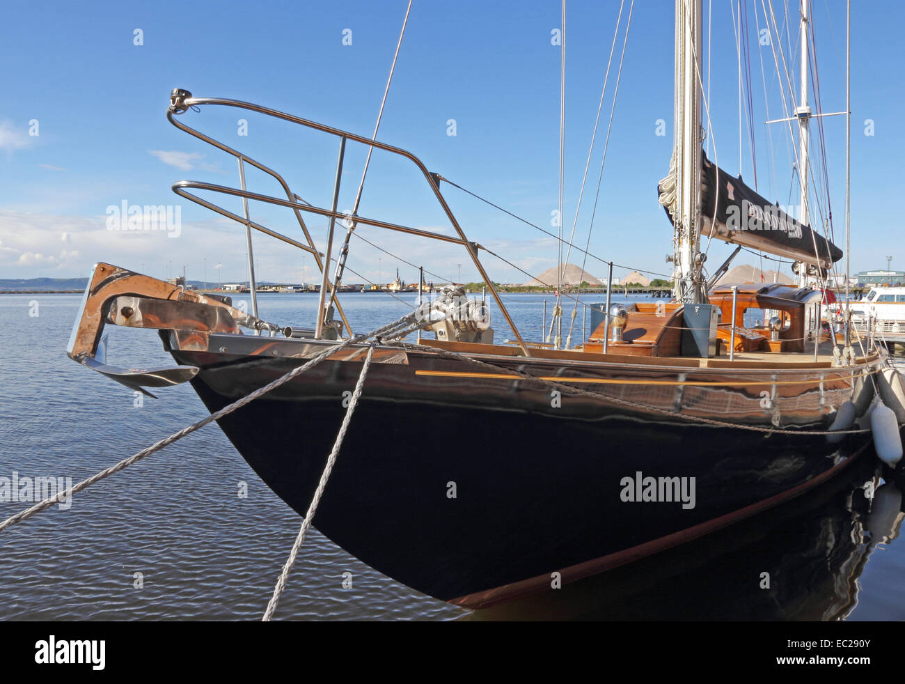 Bloodhound, un oceano racing yacht precedentemente di proprietà della famiglia reale britannica. Ora posseduta dalla Royal Yacht Britannia Trust Foto Stock