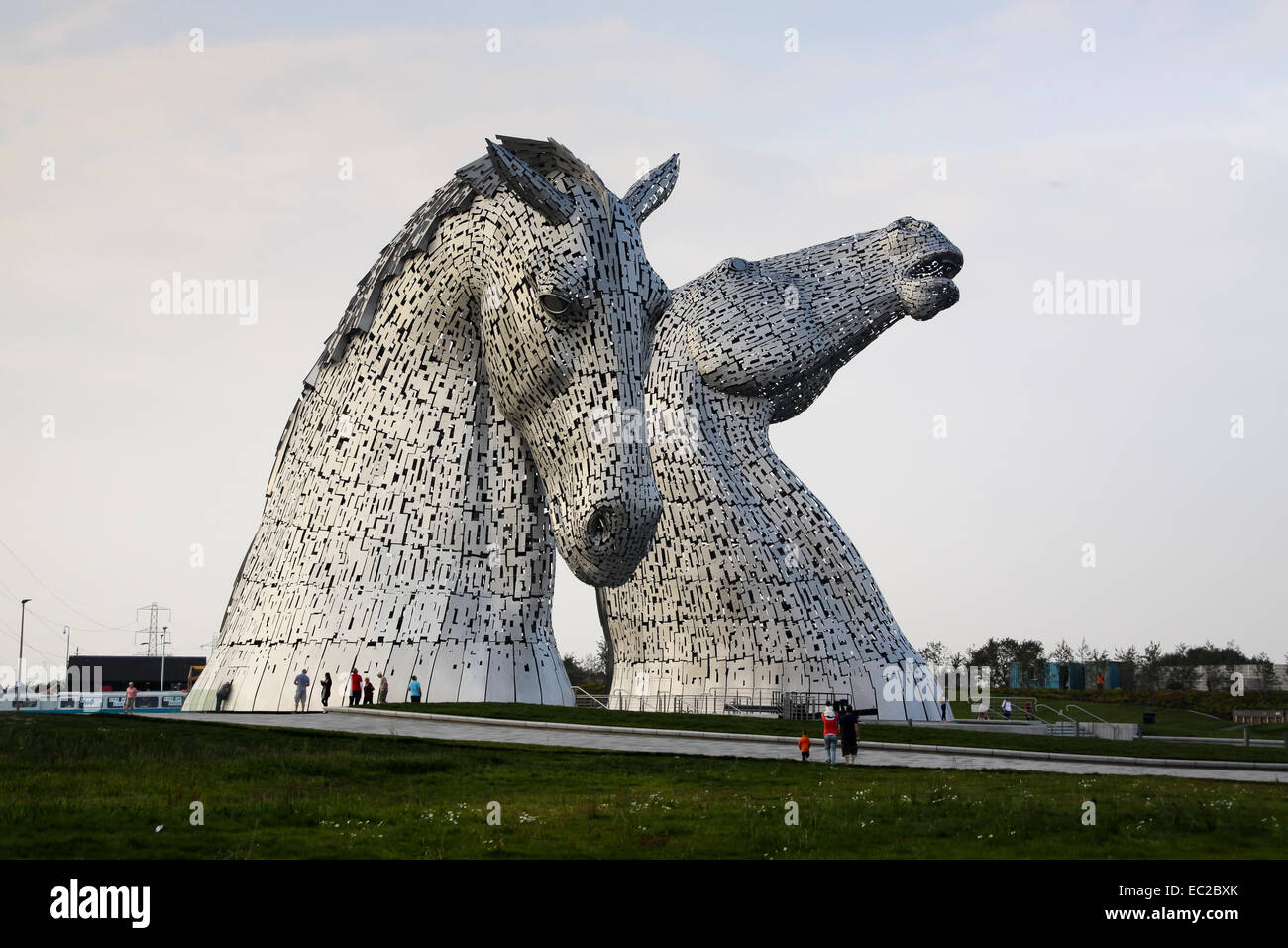 Elica Kelpies Park Falkirk Grangemouth Foto Stock