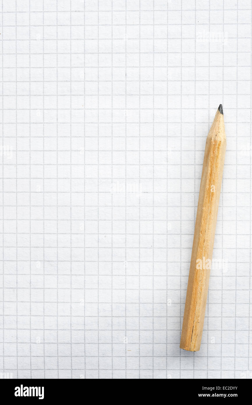 Bucaneve e una matita bianca su carta di disegno Foto stock - Alamy
