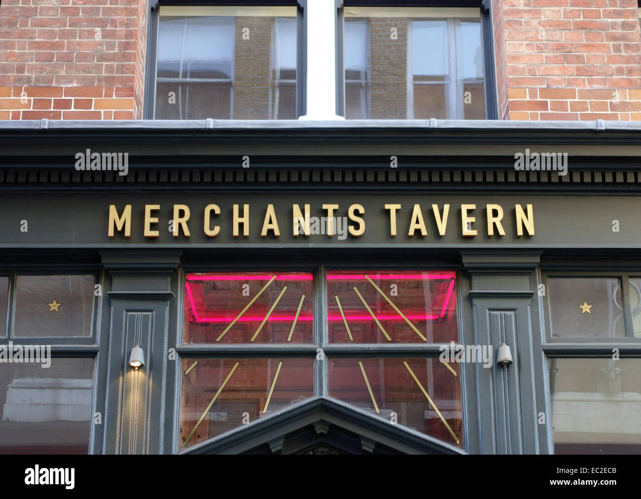 I mercanti ristorante taverna, Shoreditch, London by Angela Hartnett Foto Stock