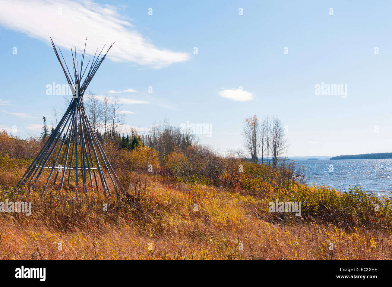 Cree comunità indigena di Mistissini nel territorio Cree di James Bay a nord-est Québec Canada Foto Stock
