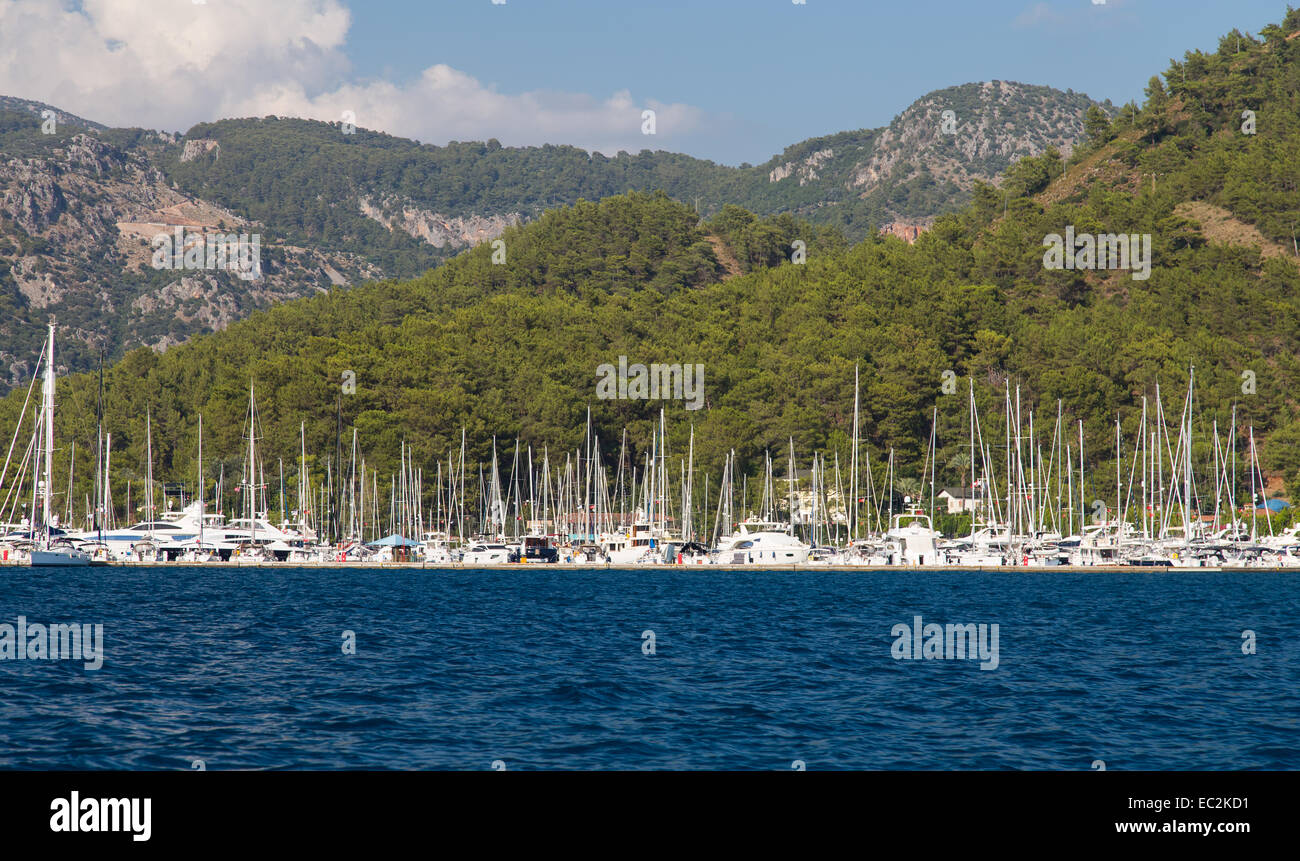 Gocek città costa egea della Turchia Foto Stock