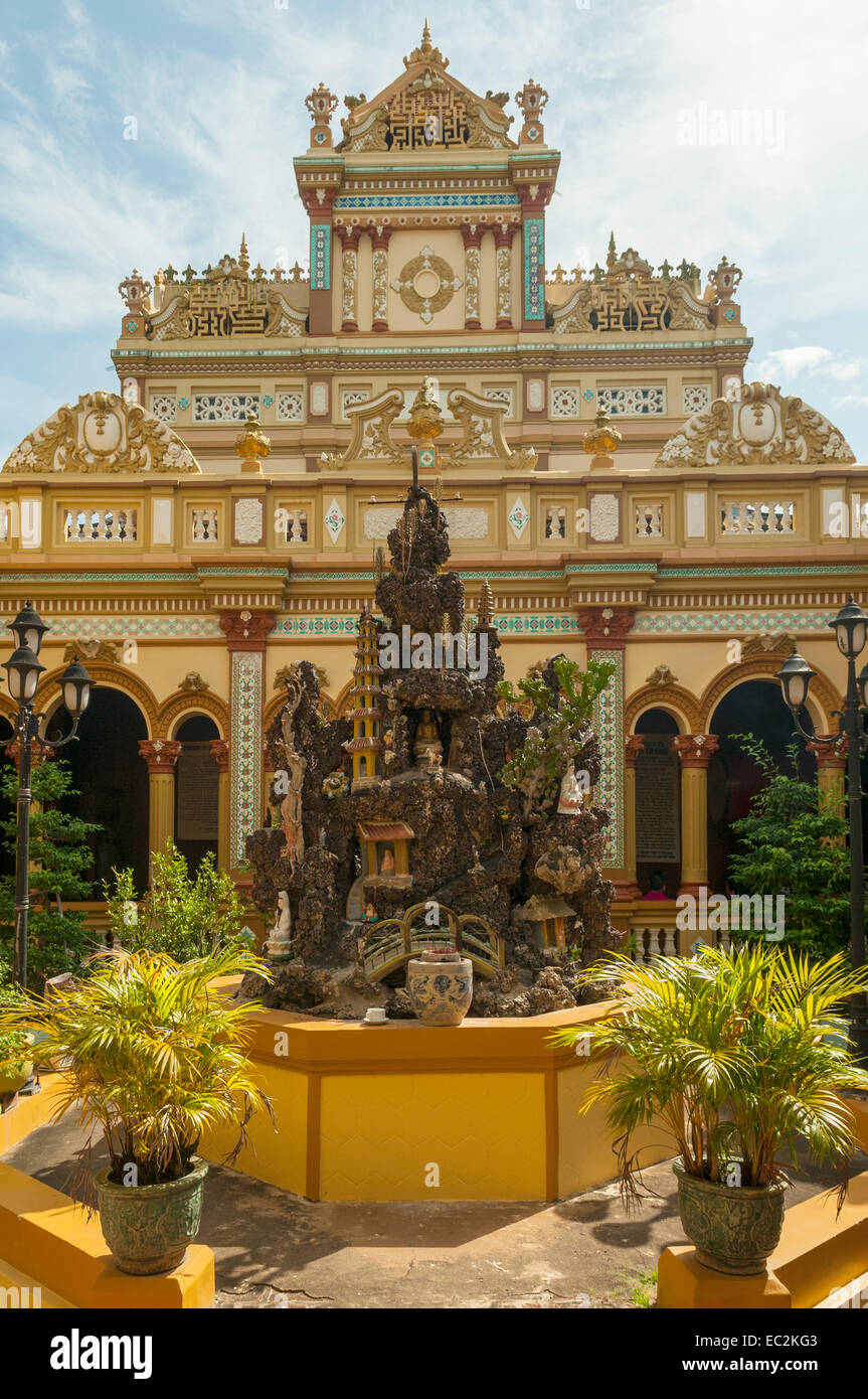 Vinh Trang Pagoda, My Tho, Vietnam Foto Stock