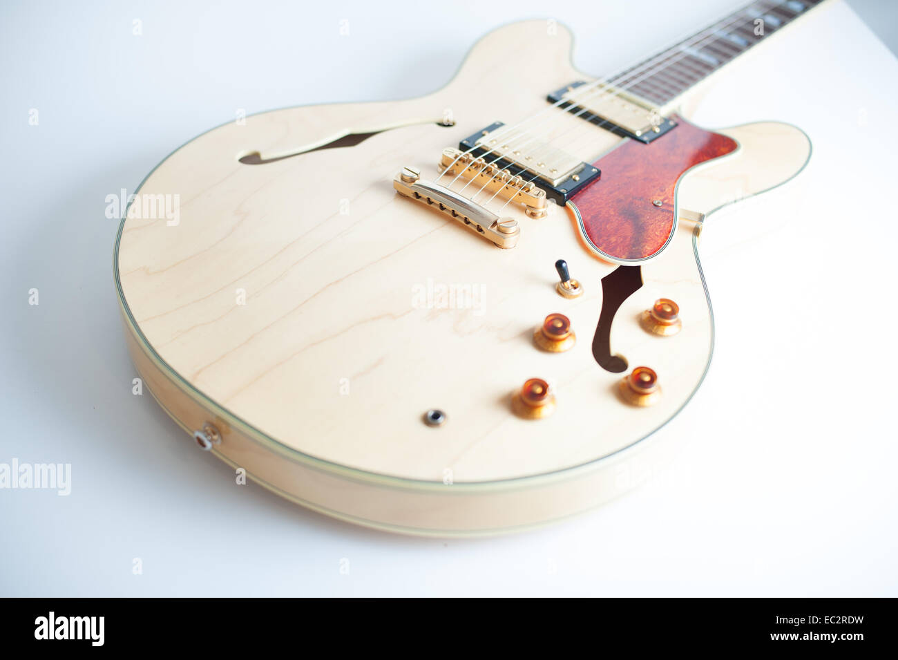 Parte del corpo di bruno chitarra elettrica Foto Stock