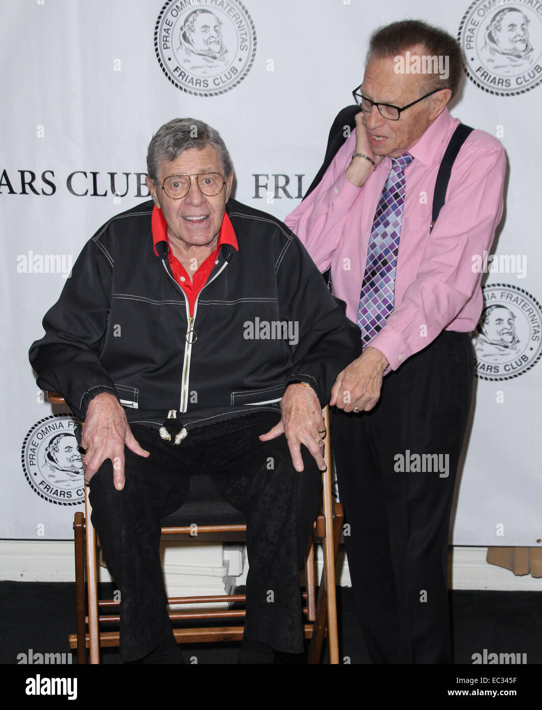 Jerry Lewis assiste i frati Club celebrazione di Jerry Lewis e il cinquantesimo anniversario della 'Il professore matto" a New York Frati Club con: Jerry Lewis,Larry King dove: New York, Stati Uniti quando: 05 Jun 2014 Foto Stock