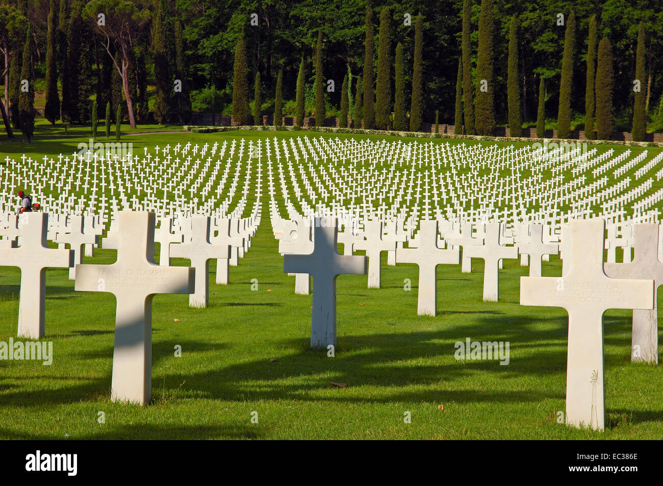 Cimitero e memoriale americano a Firenze della Seconda, World War Memorial, Firenze, Toscana, Italia, Europa Foto Stock