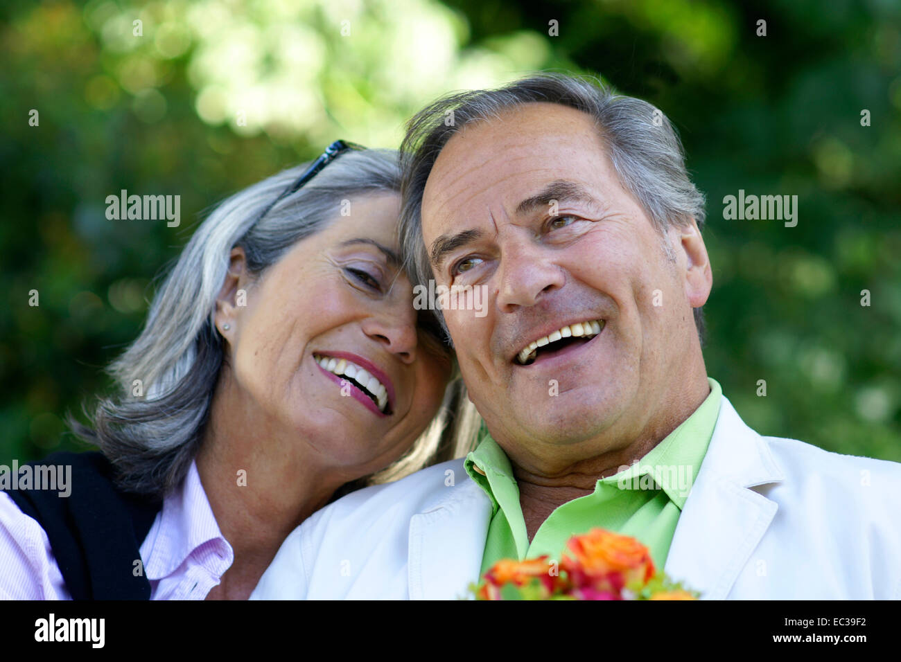 I vecchi, felice coppia Foto Stock