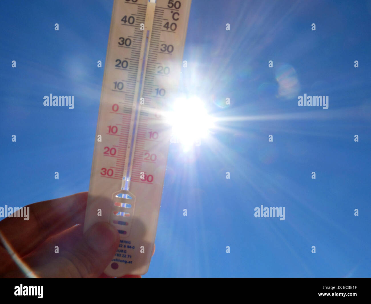 Il Termometro visualizza 40 C Foto Stock