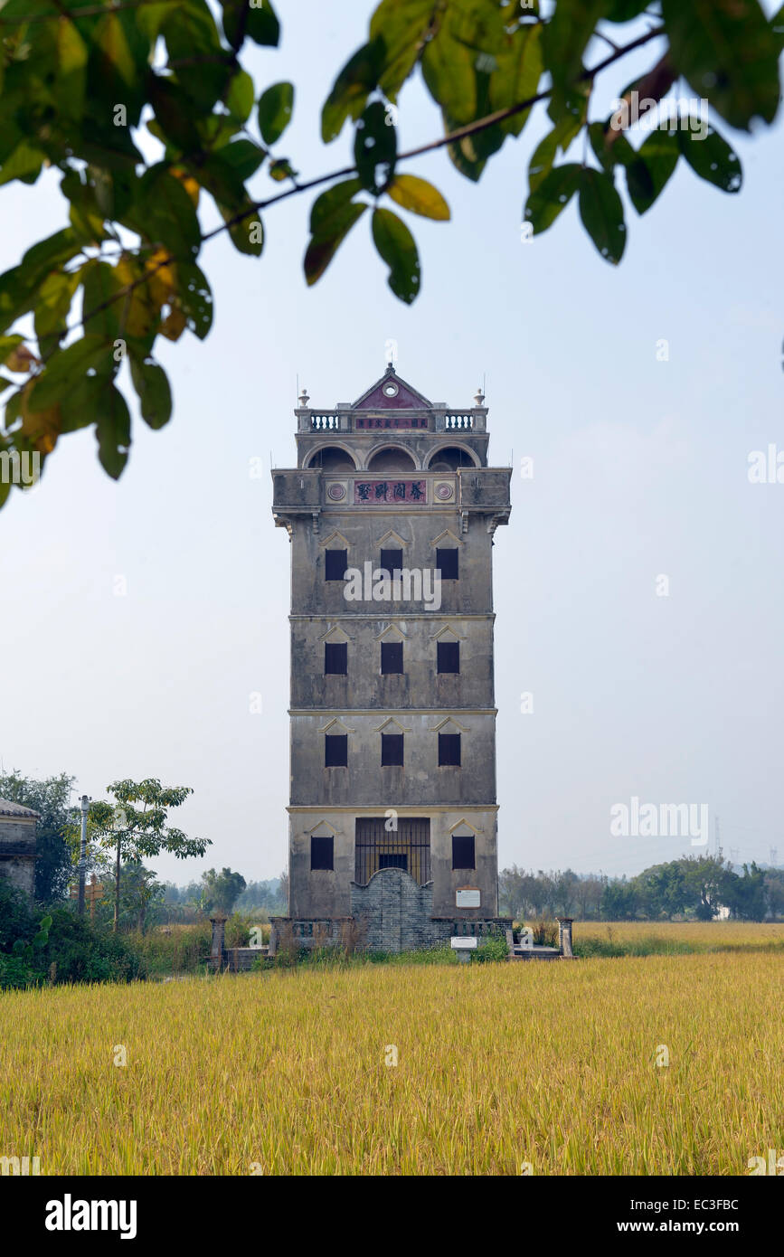 L'del Kaiping Diaolou e villaggi sono stati aggiunti alla lista dei siti del Patrimonio Mondiale dell'UNESCO nel 2007. Foto Stock