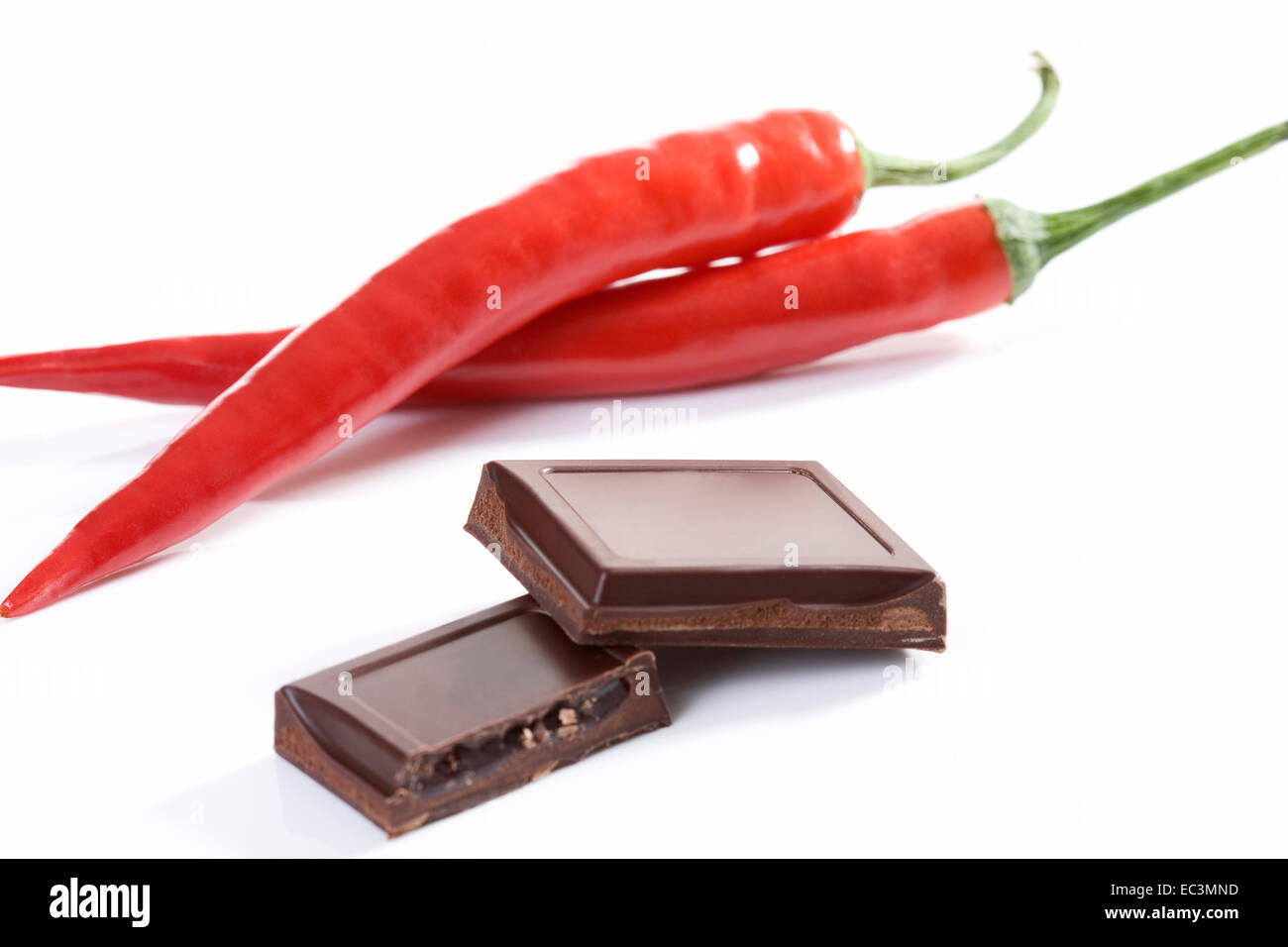 Red Hot Chili Peppers con barra di cioccolato Foto Stock