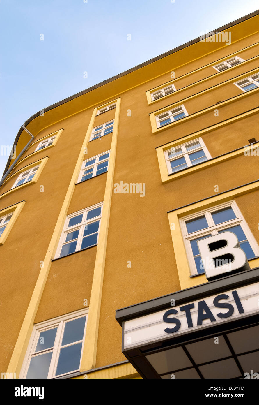 La facciata della casa a Berlino Foto Stock