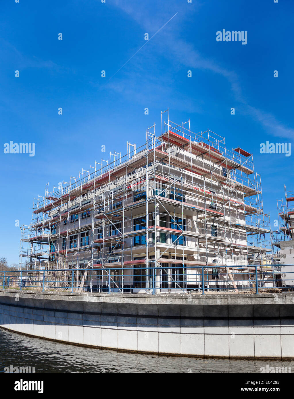 Gli edifici di nuova costruzione presso il porto di Tegel a nord di Berlino Foto Stock