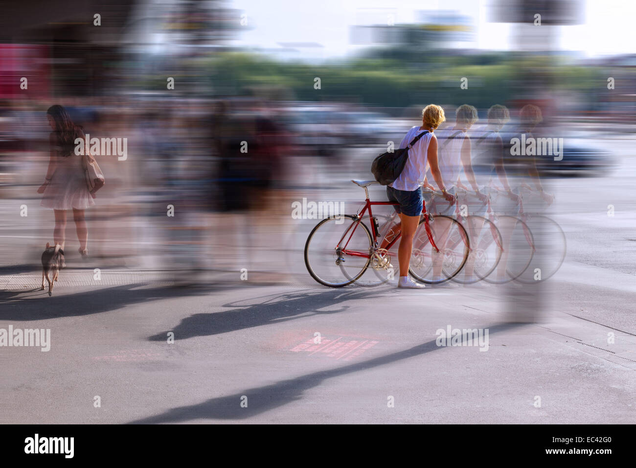 Il traffico in Berlin Foto Stock