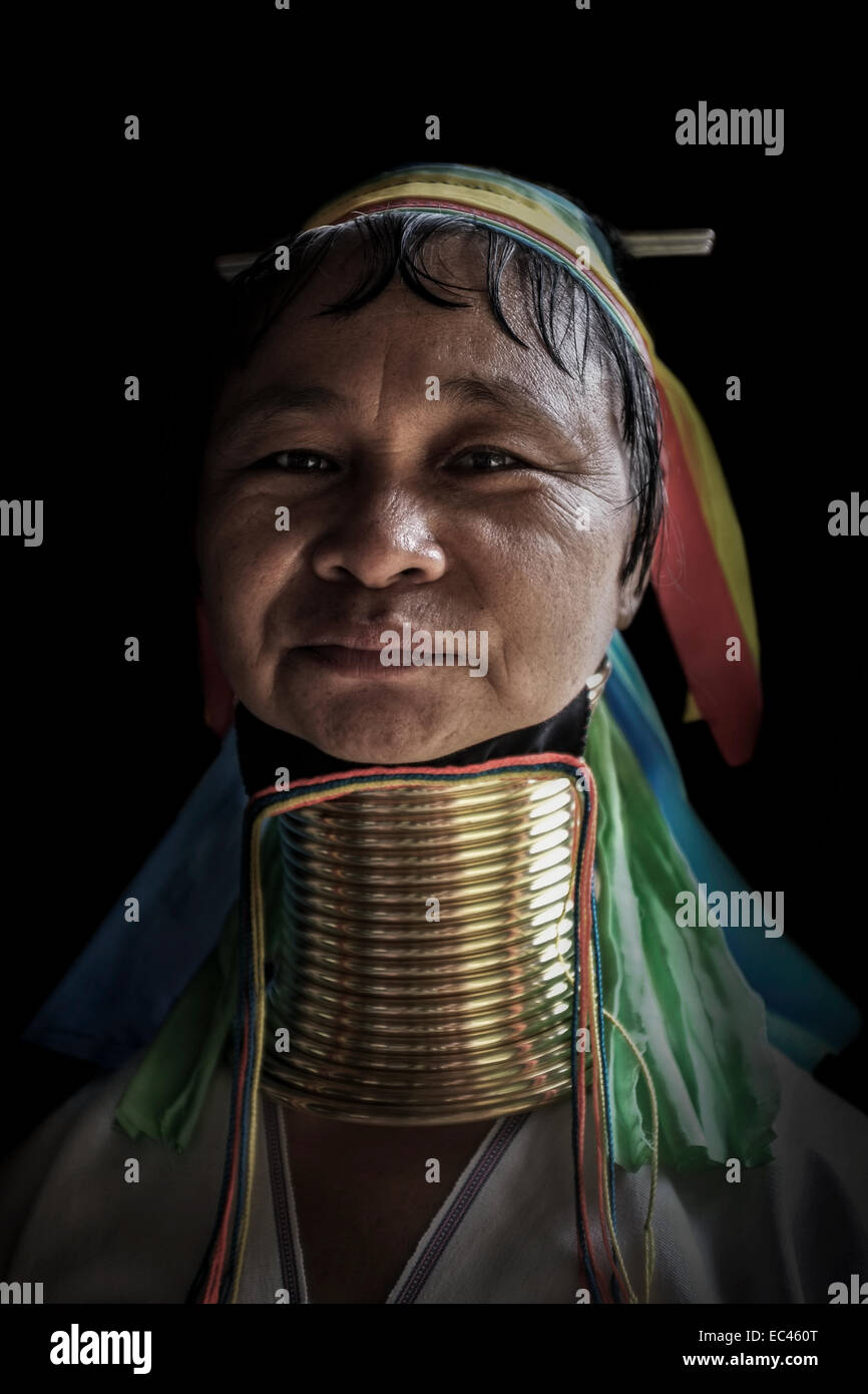 Karen 'lungo collo", hilltribe Peduang tribù. Foto Stock