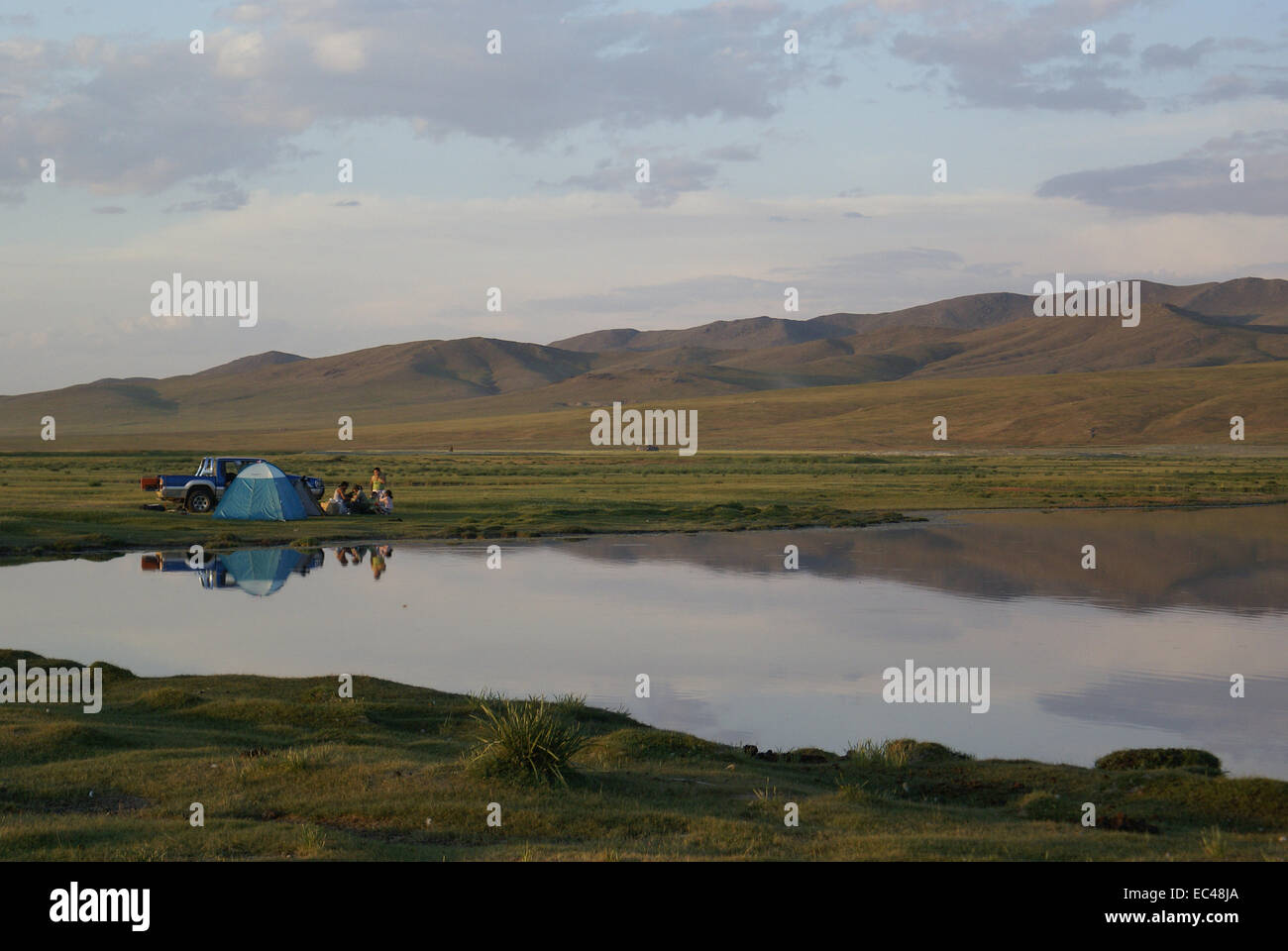 Campeggio Al Lago Foto Stock