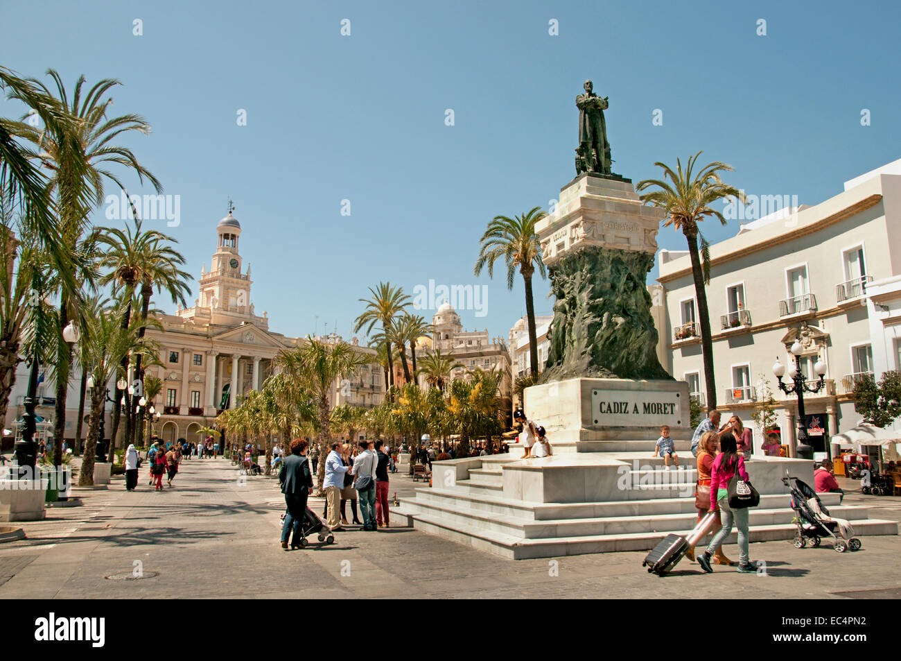 La cattedrale di Cadice piazza (Plaza de la Catedral) Andalusia Spagna spagnolo ( Cadice un Moret ) Foto Stock