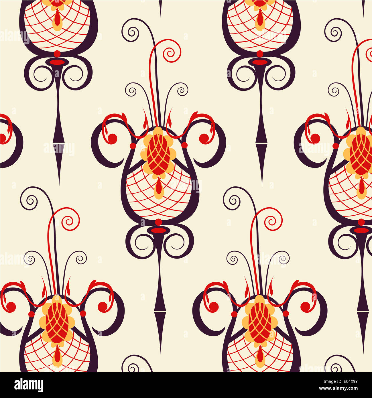 Vintage ornamento barocco Foto Stock