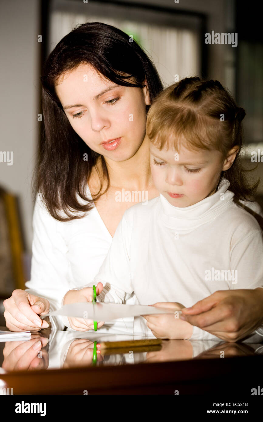 Carta regalo per bambini Crayon disegno a mamma Foto stock - Alamy