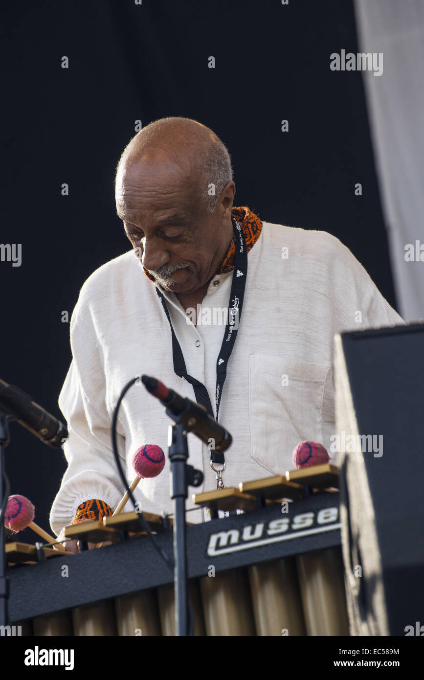 Mulatu Astatke a Pori Jazz 2014 Foto Stock