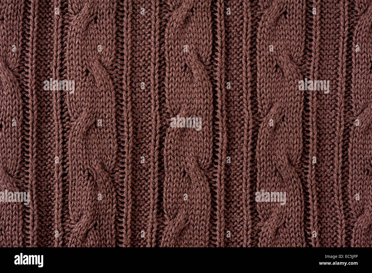 Treccia marrone jersey tela astratta di texture Foto Stock