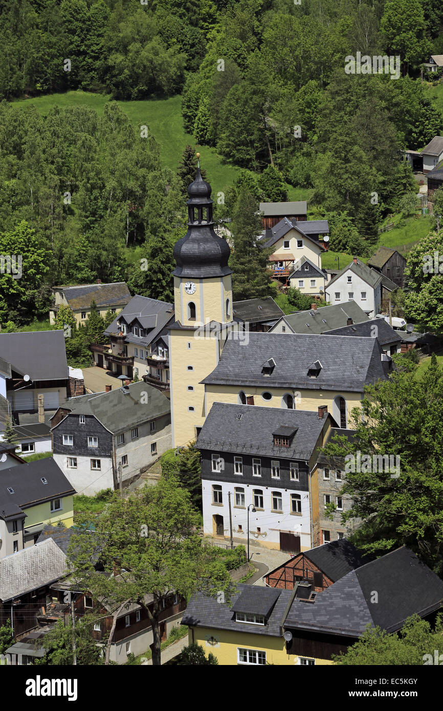 Chiesa in Sparberg an der Saale, Alta Franconia, Baviera, Germania Foto Stock