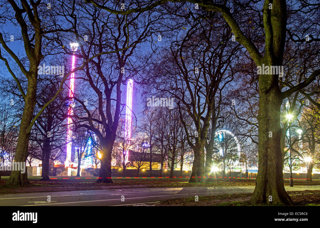 Winter Wonderland di Hyde Park Londra REGNO UNITO Foto Stock