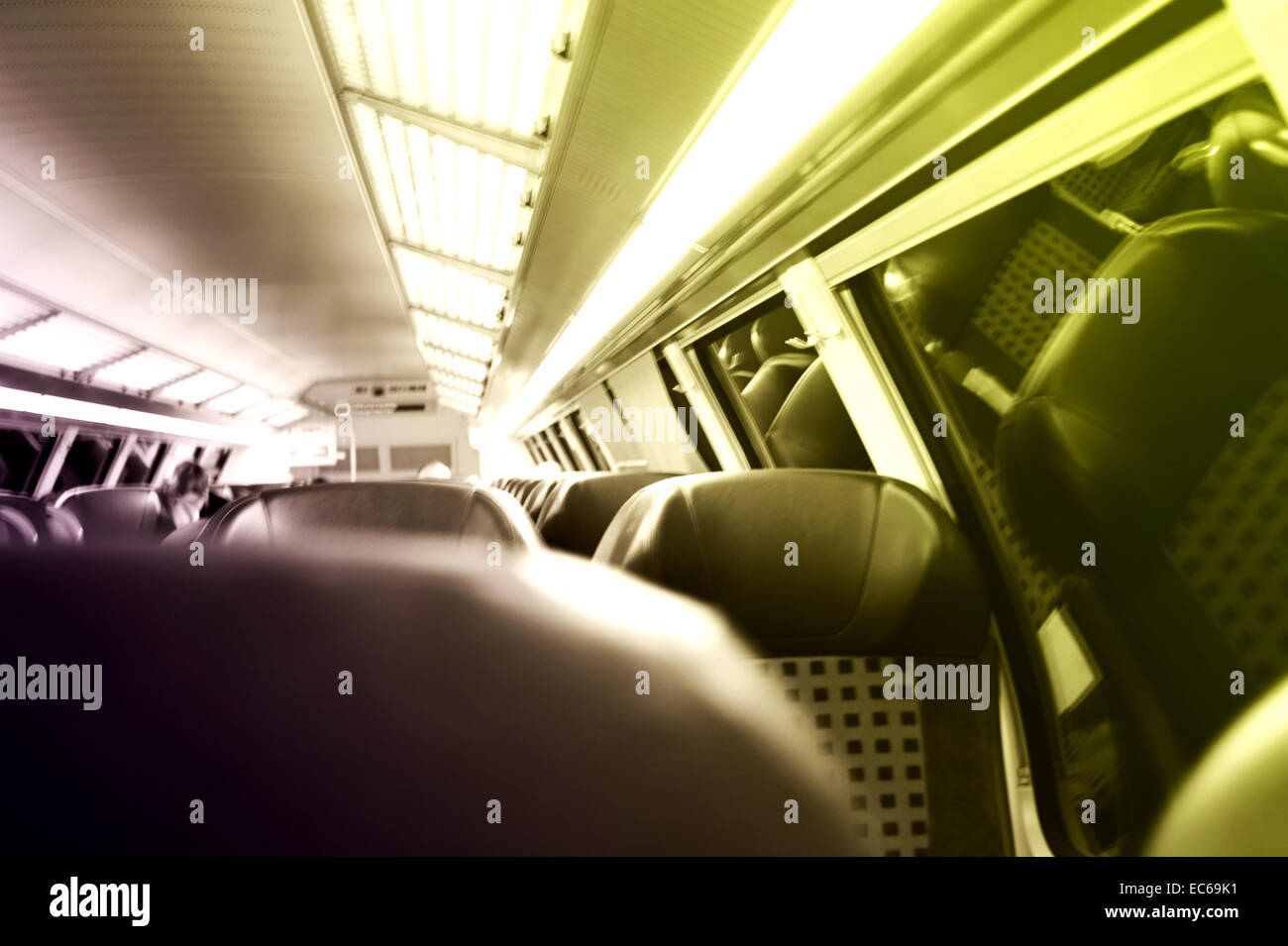 Compartimento del treno Foto Stock