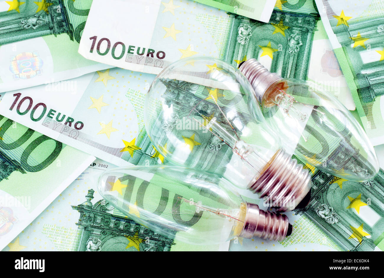Un concetto di energia costosa Foto Stock