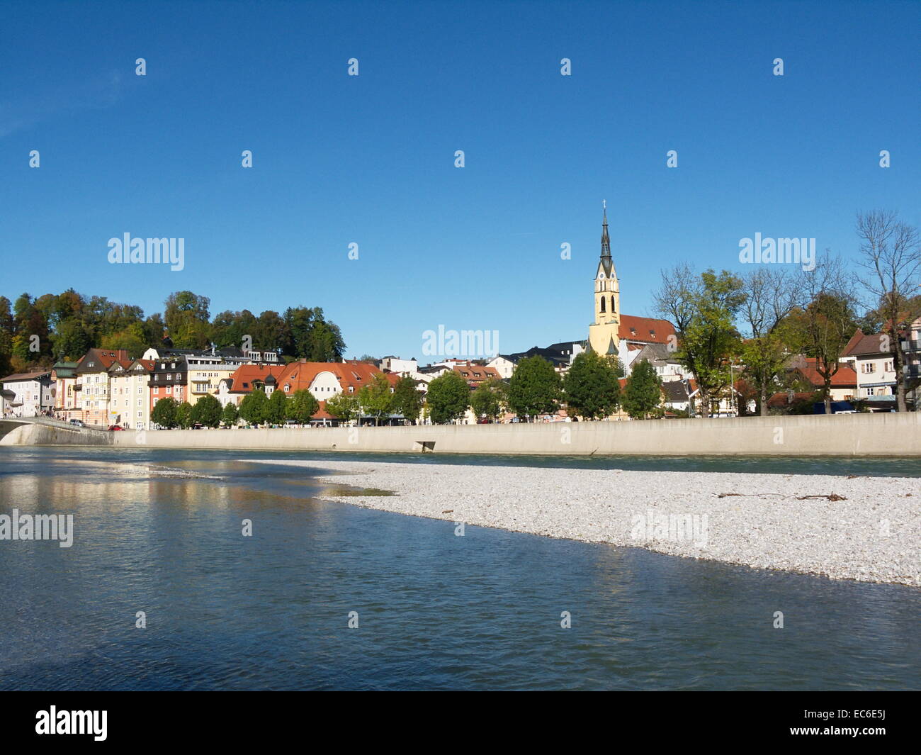 Bad Tölz nelle Alpi Bavaresi, Baviera, Germania Foto Stock