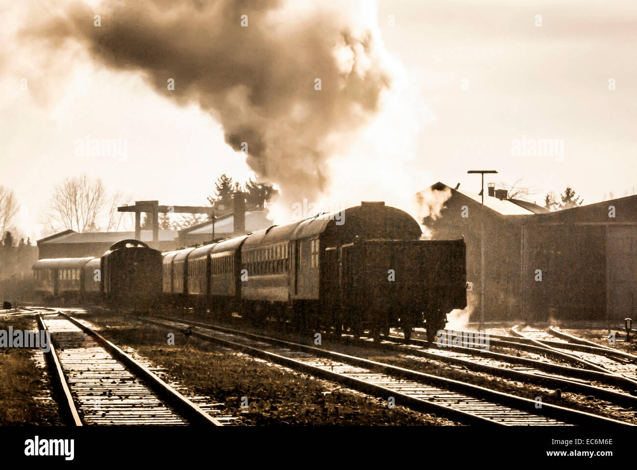 Vecchia locomotiva a vapore 3 Foto Stock