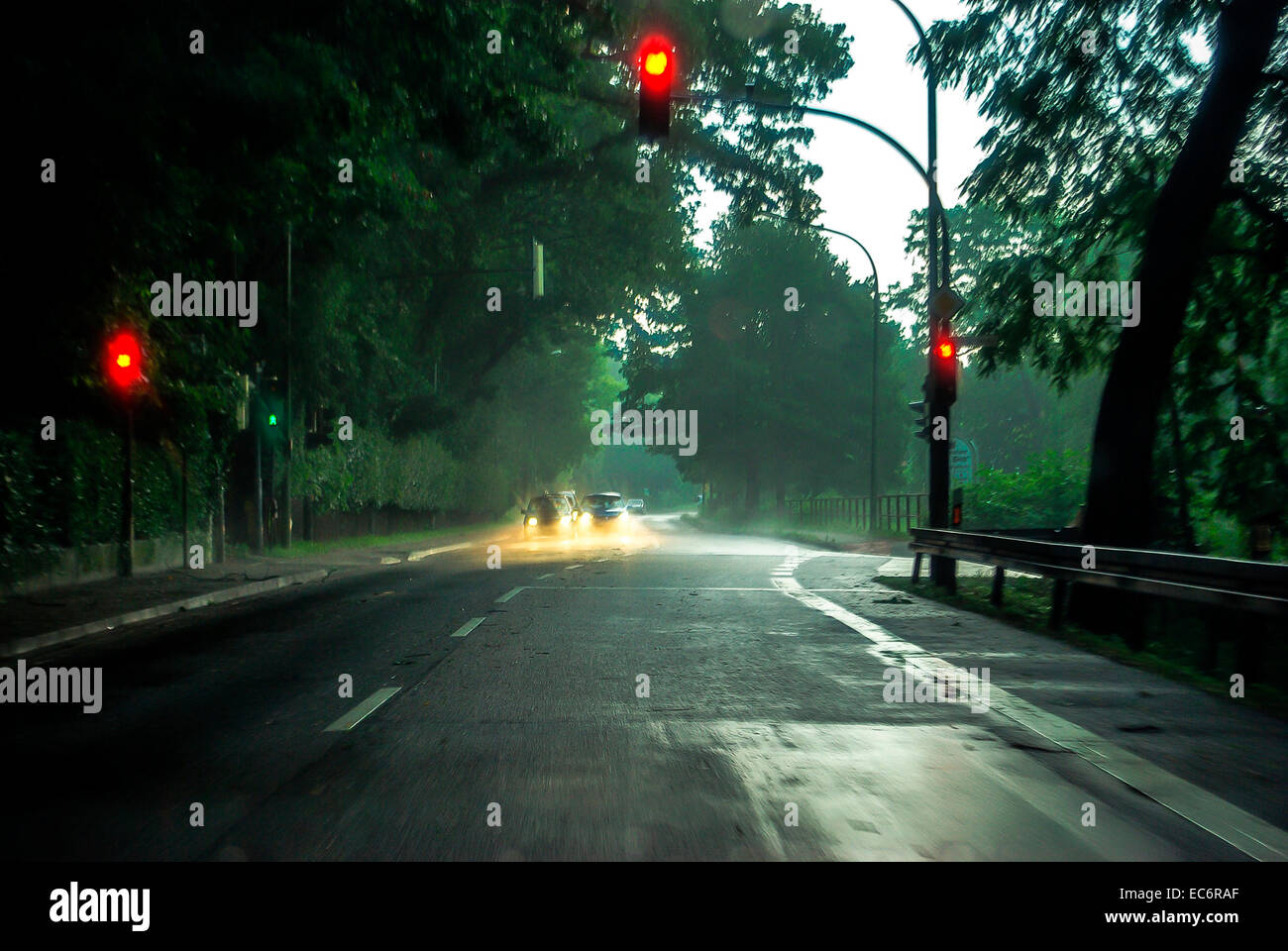 Diluvio di pioggia Foto Stock