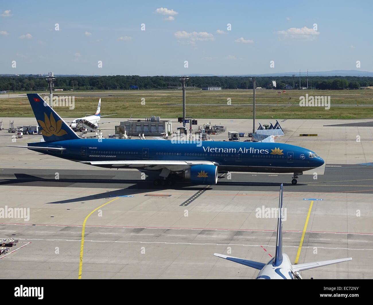 Aeroporto di Francoforte Germania aeromobile Airbus 320 Foto Stock