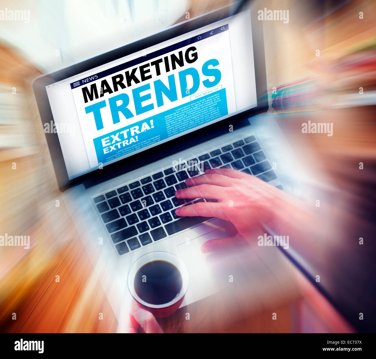 Tendenze di Marketing online concetti digitale Foto Stock