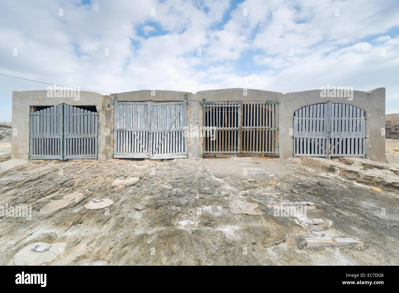 Isole Baleari Spagna, Maiorca, pesca capanne di storage Foto Stock